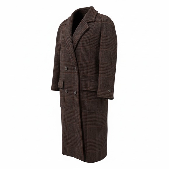 Harve Benard Jackets & Blazers - Vintage Harvé Benard Brown Plaid Wool Overcoat – Petite 6